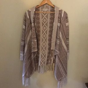 🩷 Aztec Waterfall Fringe Full Cardigan Sweater
